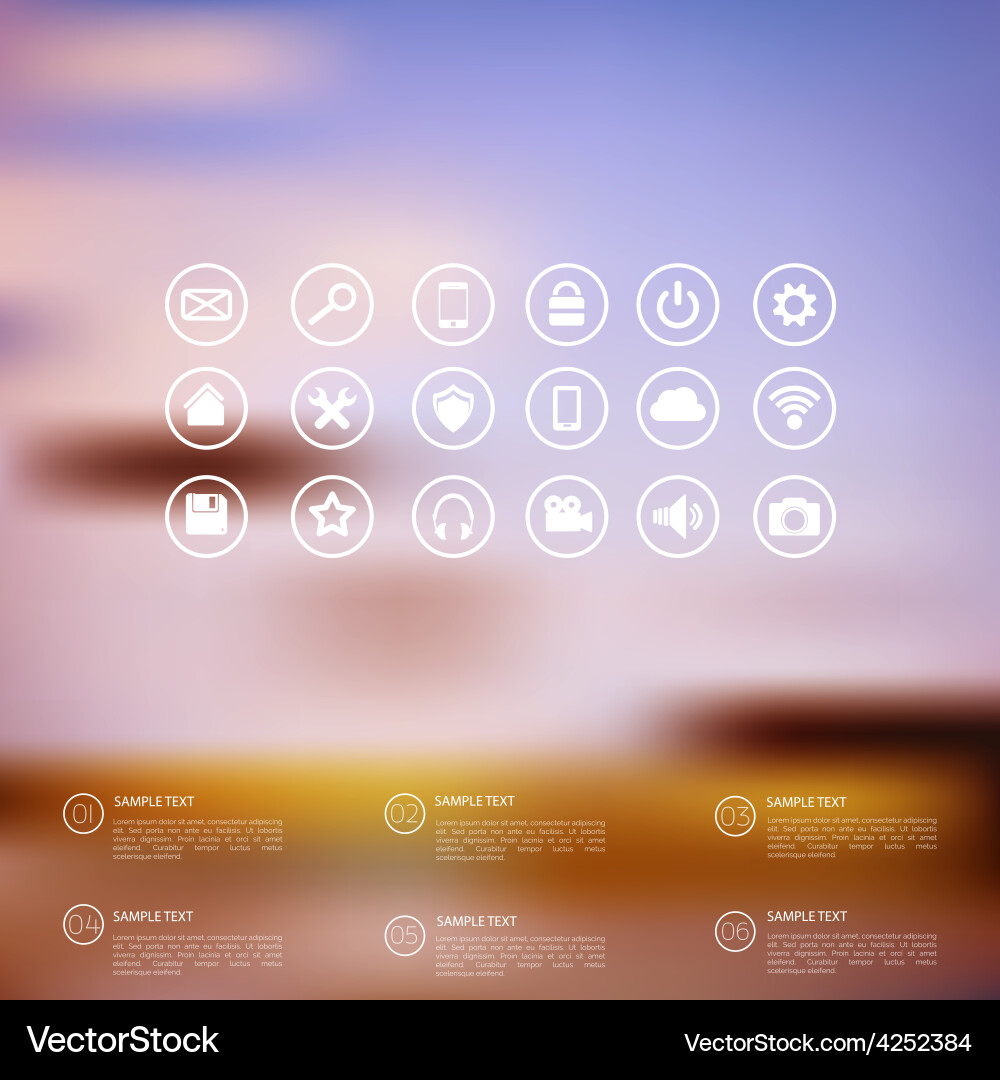 Defocused abstract texture background with web vector image