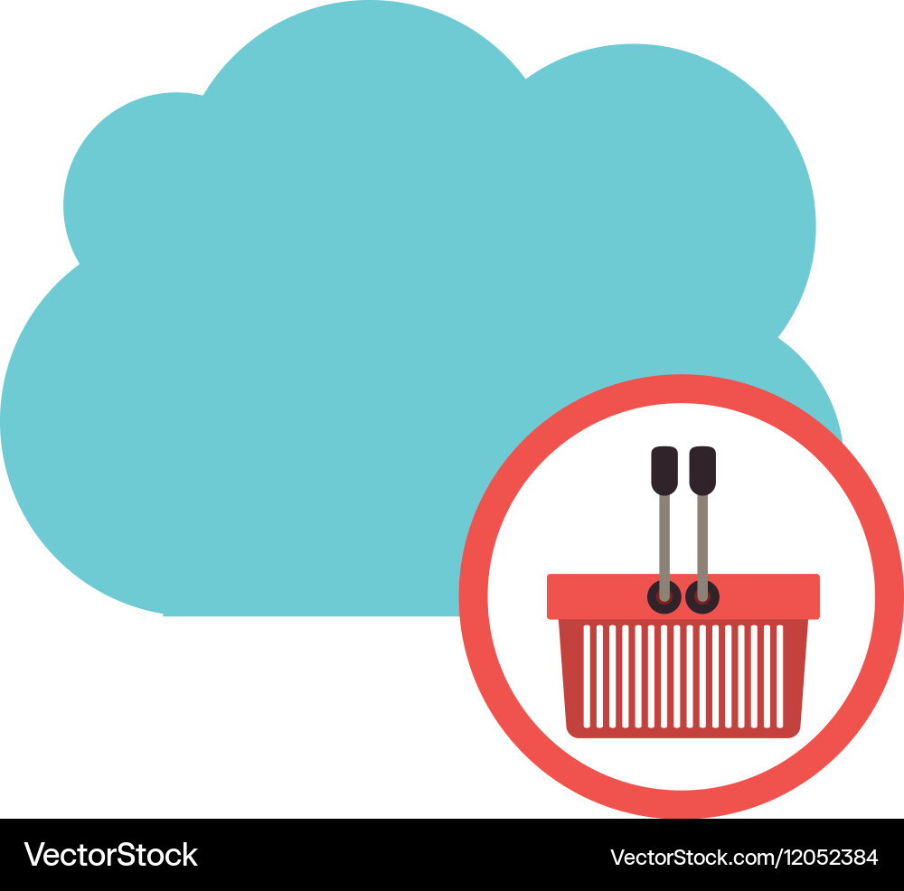 Isolated cloud computing design Vector Image