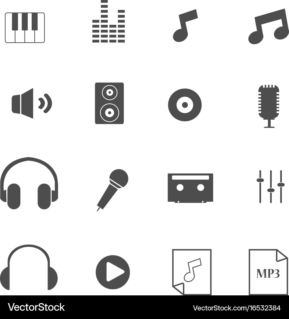 Music Icon Set - Audio & Performance Vector Image