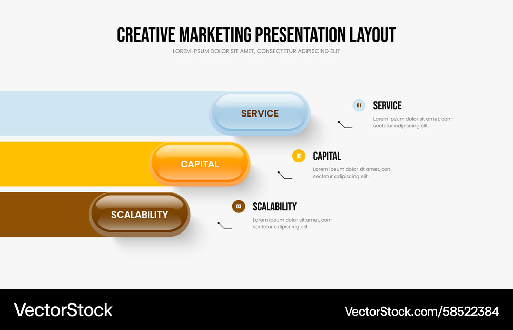 Service Launch Options - Three Element Diagram Vector Image