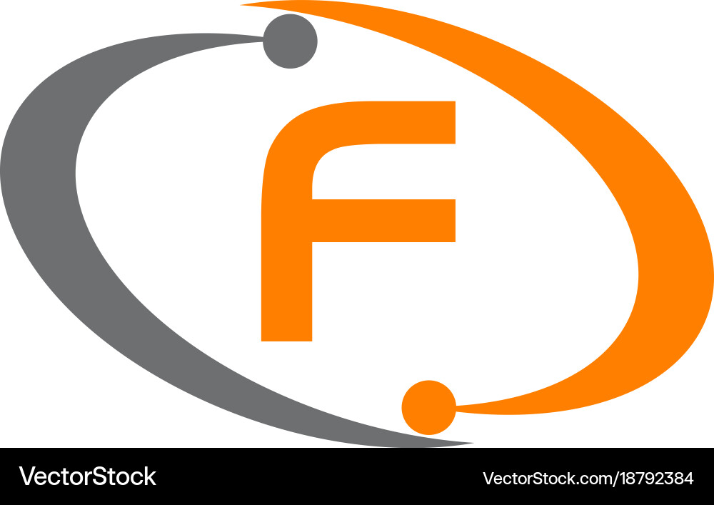 Technology solutions initial f Vector Image