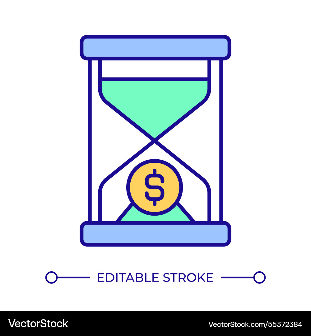 Time value rgb color icon Time value rgb color icon vector image