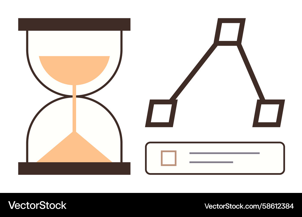 Time & Workflow Node Diagram Vector Image