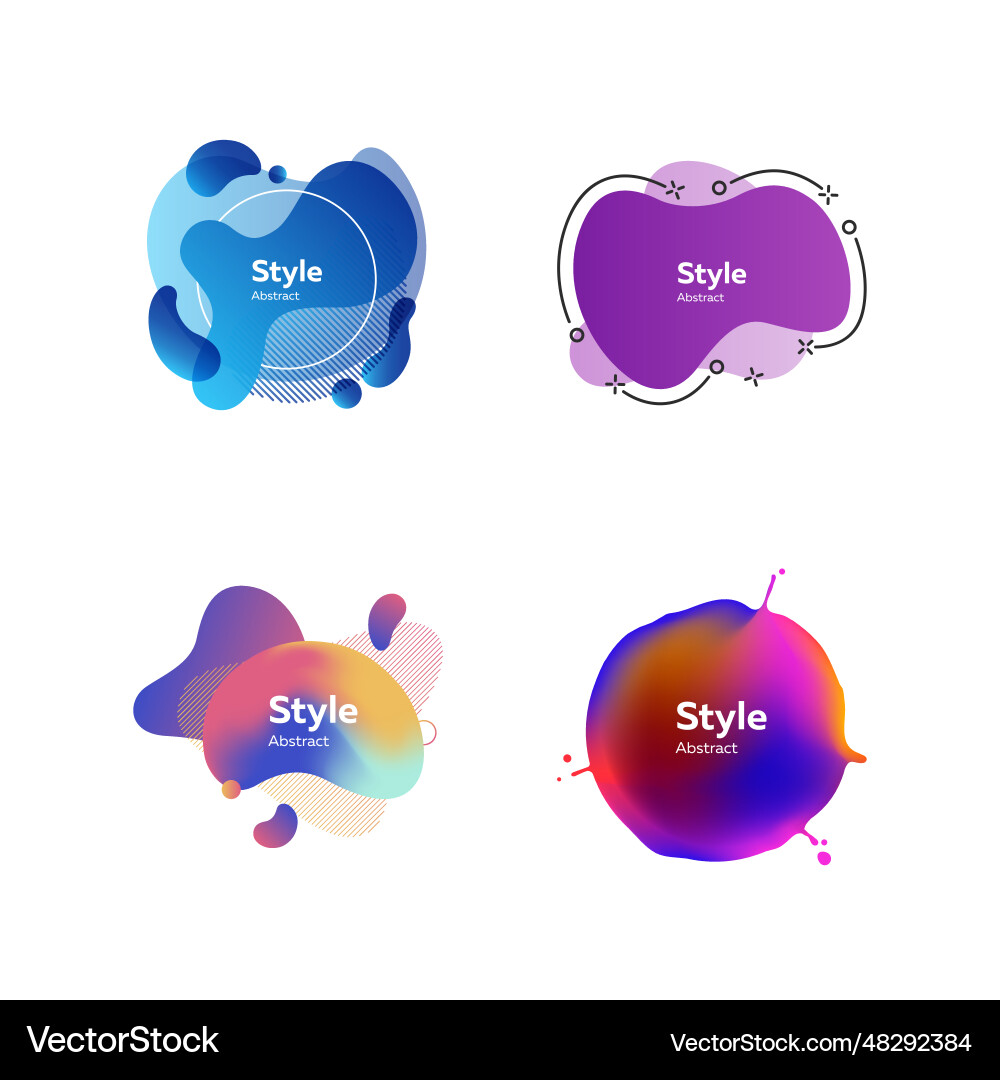 Trendy minimal abstract design elements Trendy minimal abstract design elements vector image