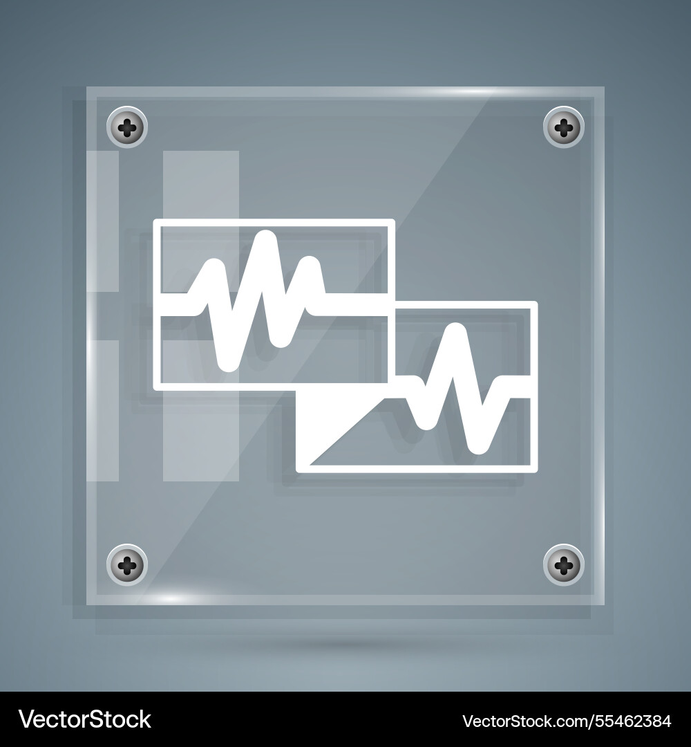 White computer monitor with cardiogram icon White computer monitor with cardiogram icon vector image