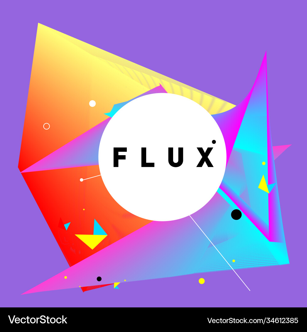 3d colorful wave background dynamic flux effect Vector Image