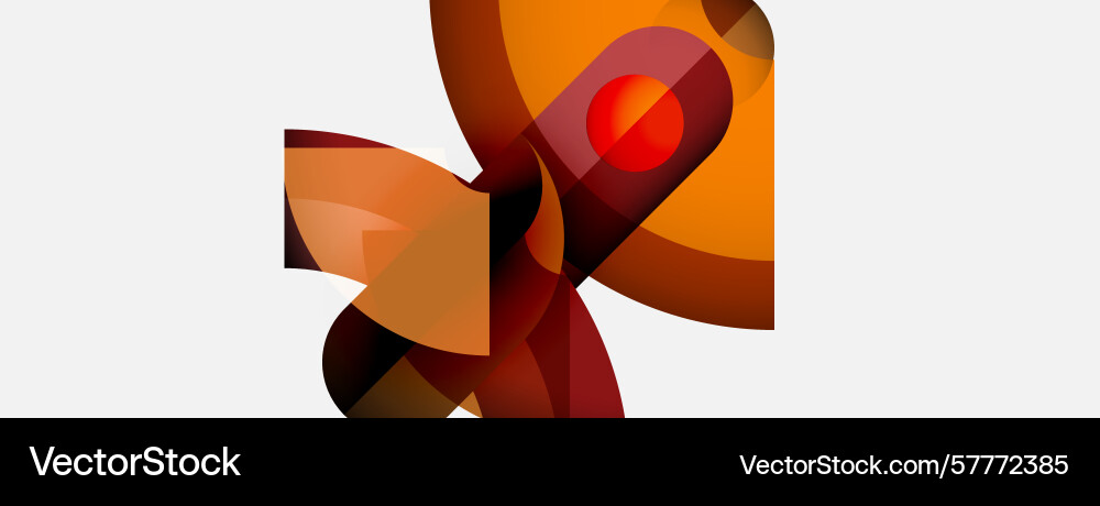 Abstract shapes overlap creating dynamic Vector Image