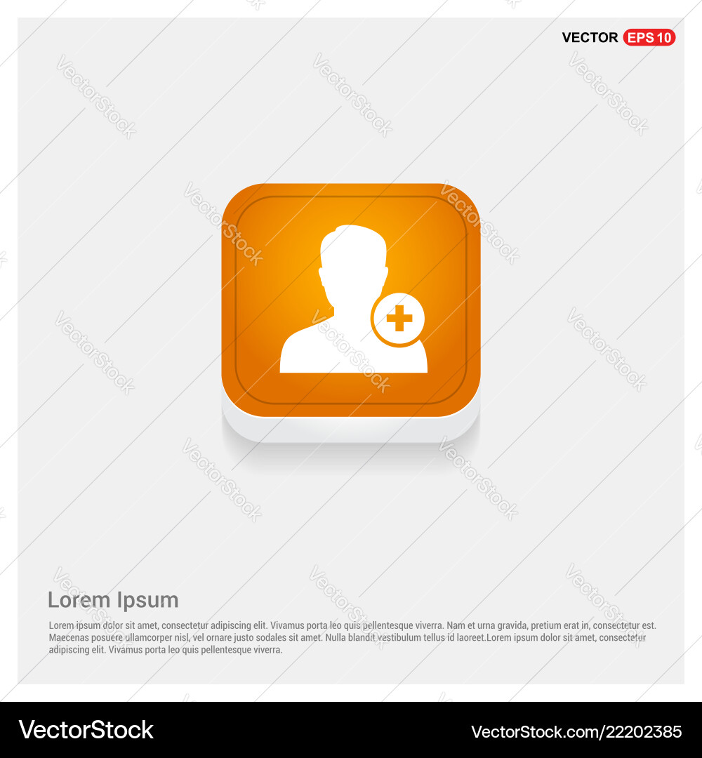 Add user icon vector image
