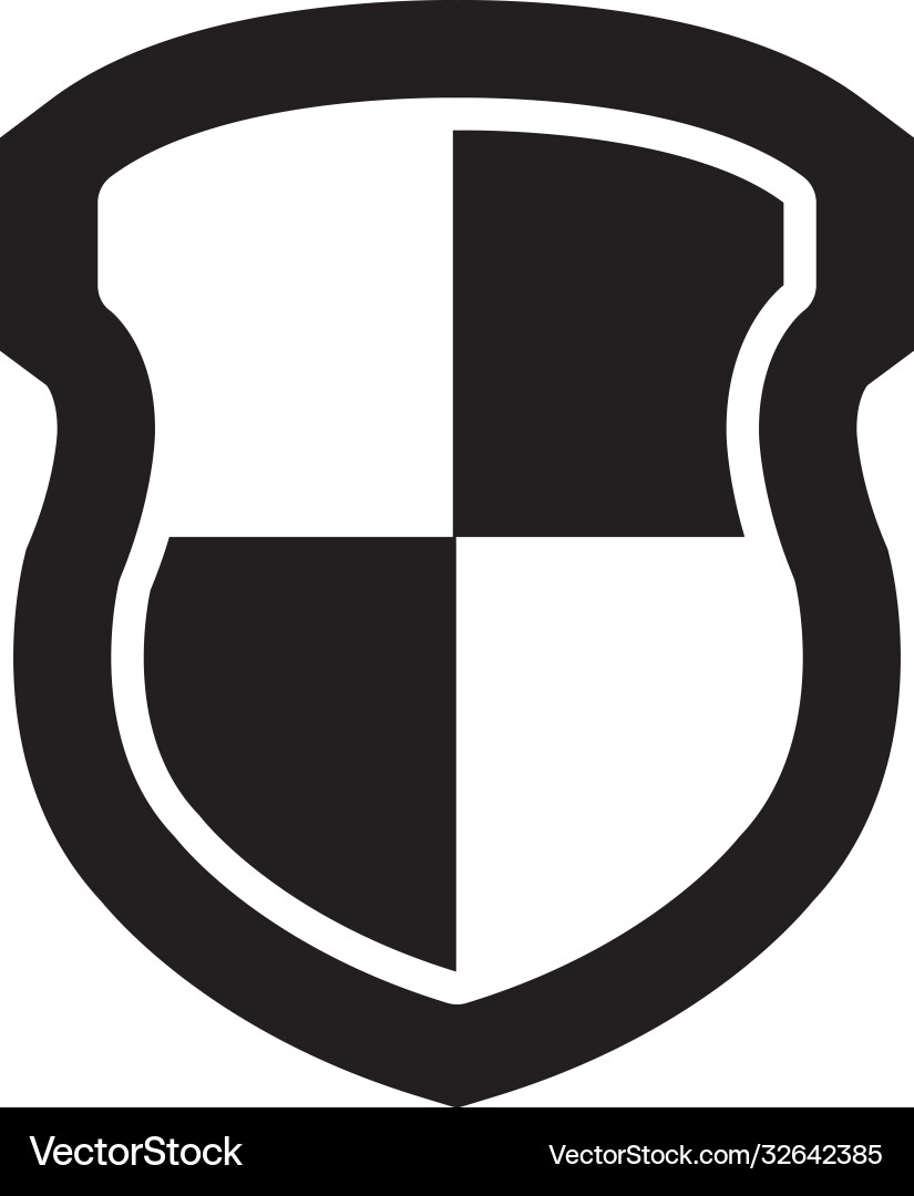 Checked shield icon half line color style Checked shield icon half line color style vector image