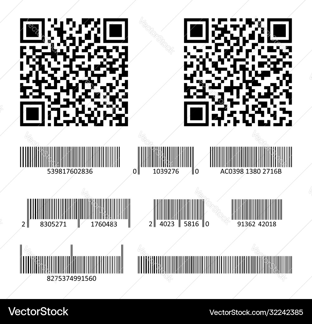 Code bar for design product scan barcode Code bar for design product scan barcode vector image