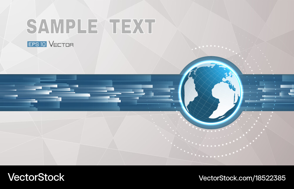 Dynamic Globe with Geometric Lines vector image