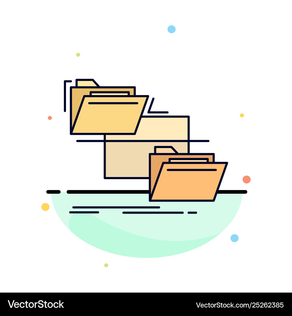 Folder file management move copy flat color icon Folder file management move copy flat color icon Vector Image