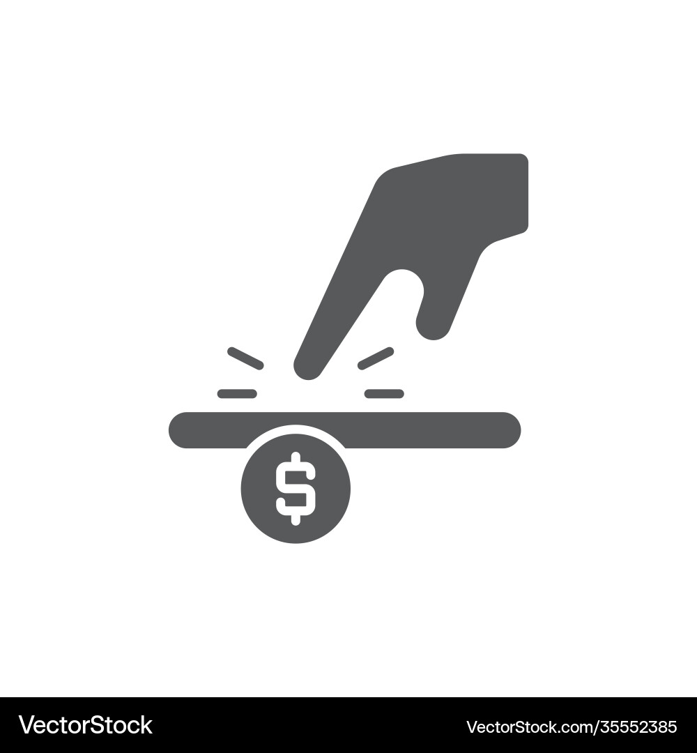 Hand using touch screen and coin icon color line Hand using touch screen and coin icon color line vector image