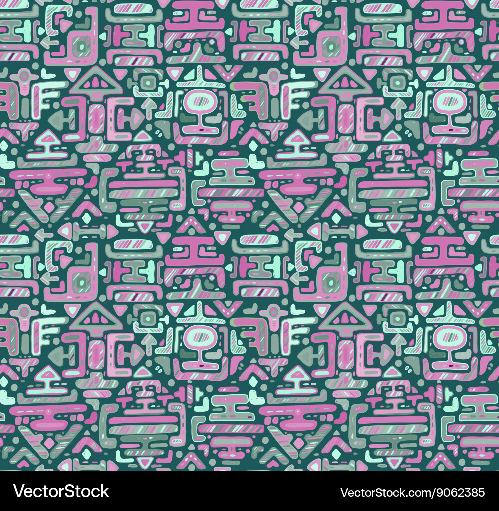 Intricate Aztec Pattern Vector Image