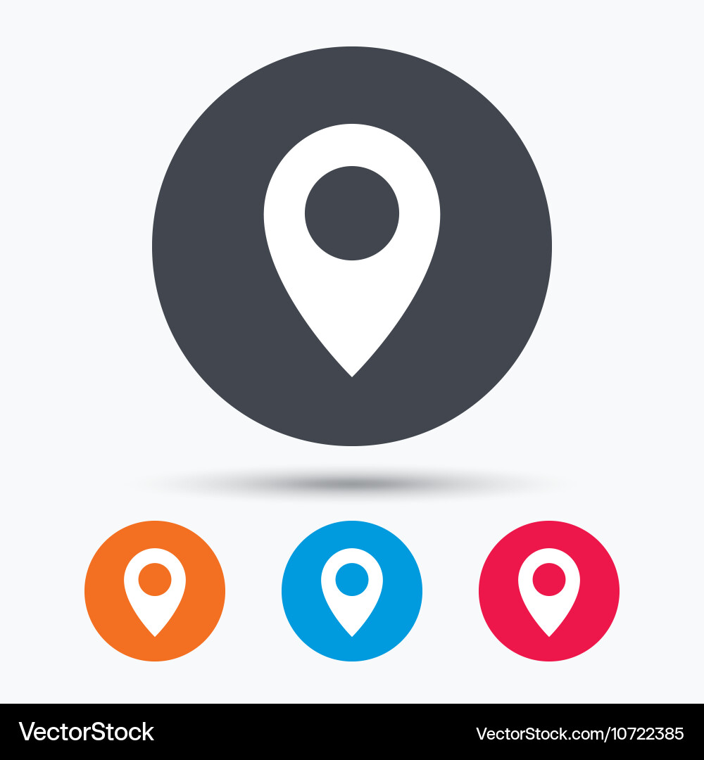 Location icon map pointer sign vector image
