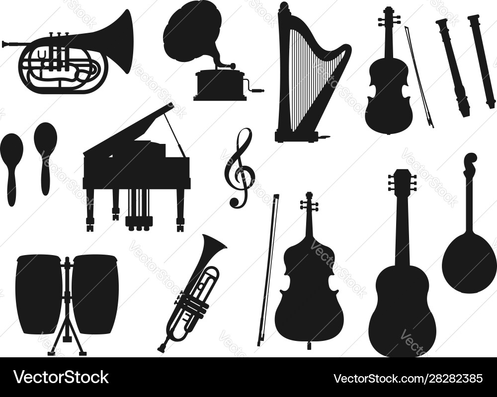 Musical Instrument Icons - Classic & Modern vector image