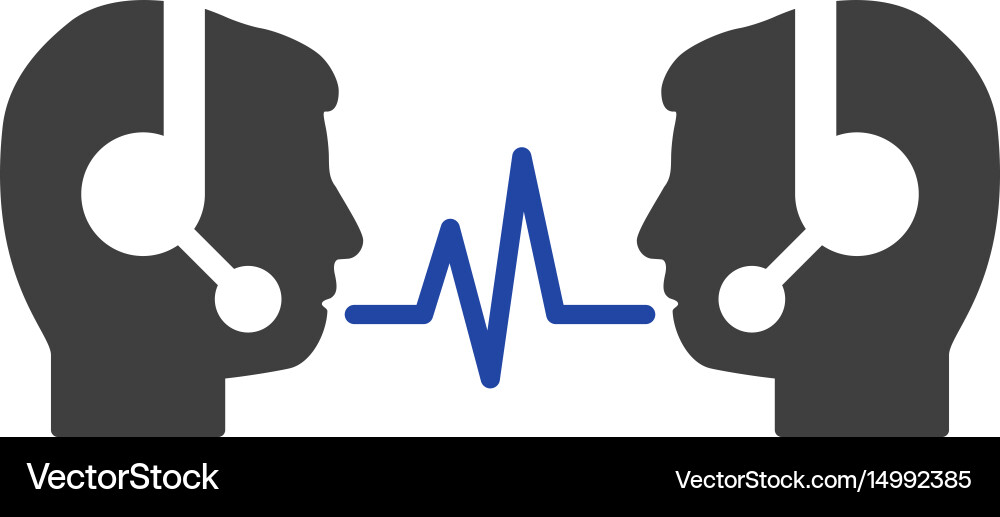 Operator dialog signal flat icon Vector Image