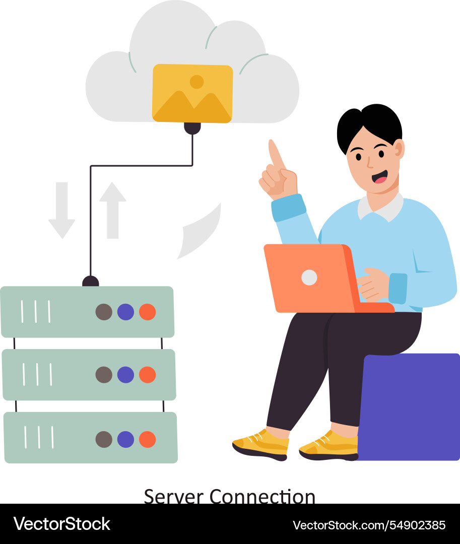 Server connection eps 10 file Vector Image