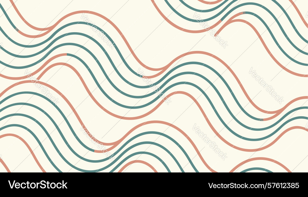 Soft gentle wavy line seamless background pattern vector image
