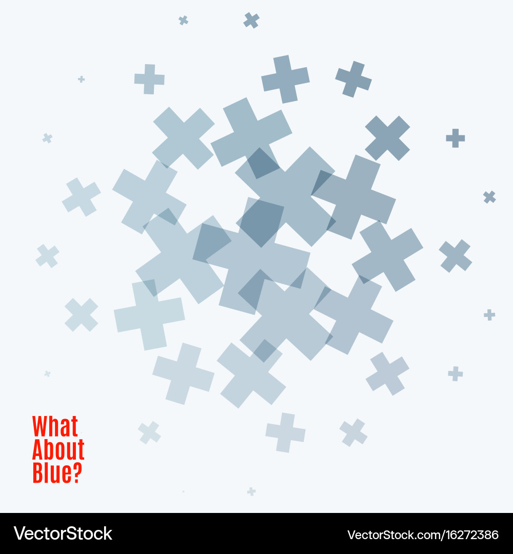 Abstract design elements with cross vector image