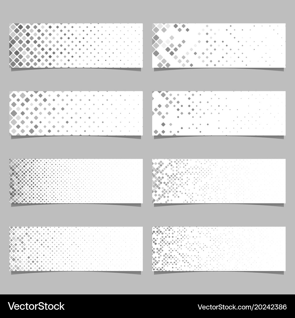 Abstract diagonal square pattern banner template vector image