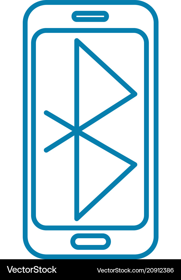Bluetooth technology linear icon concept Bluetooth technology linear icon concept Vector Image