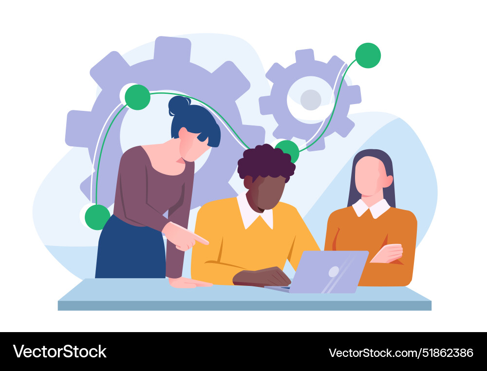 Business teamwork male and female entrepreneurs Business teamwork male and female entrepreneurs vector image