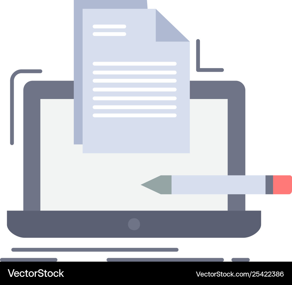 Coder Codierung Computerliste Papier flache Farbe Icon Coder Codierung Computerliste Papier flache Farbe Icon Vektorbild