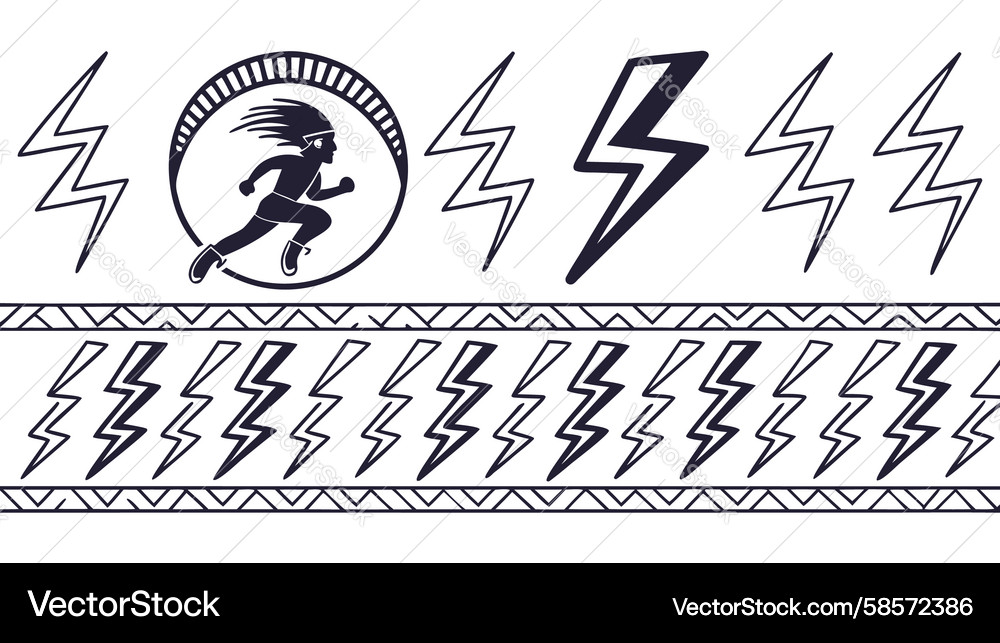 Dynamic Lightning Bolt Pattern Vector Image