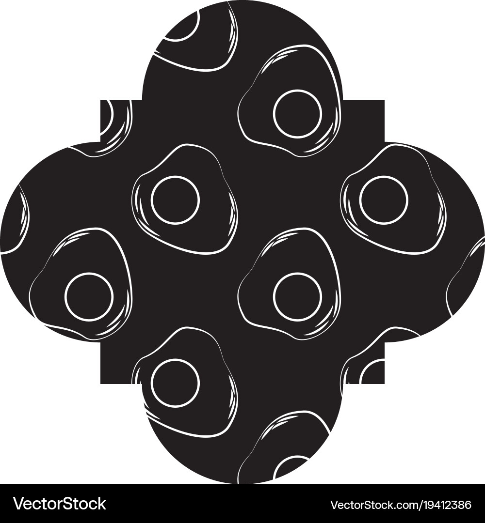 Frame with eggs pattern background Vector Image
