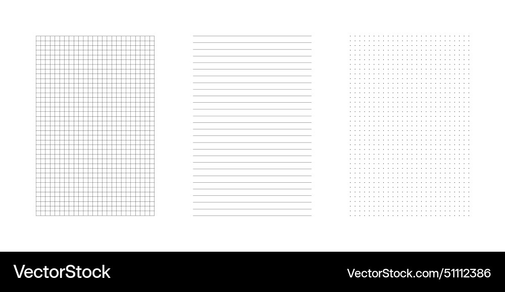 Grid Notebook Sheet - Editable Vector Image