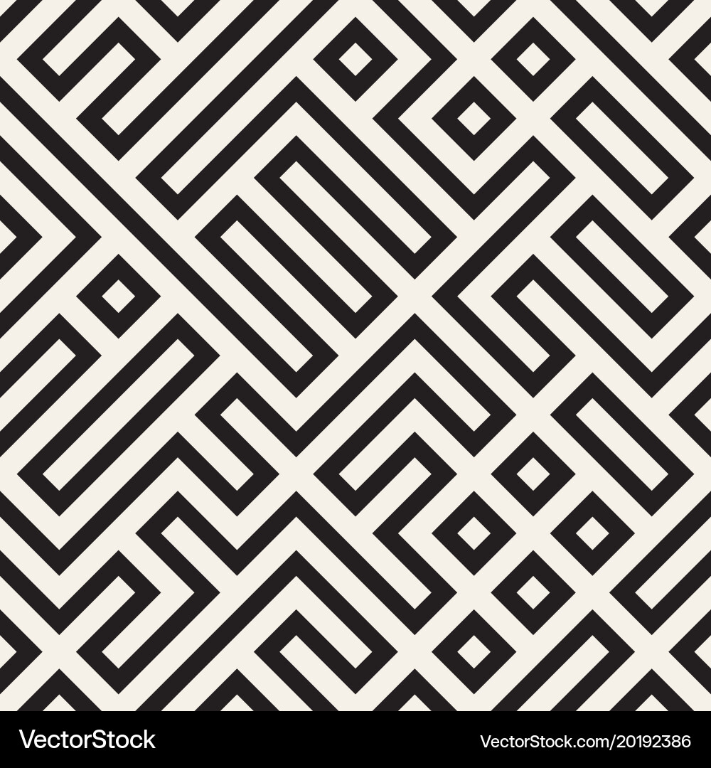Irregular maze line lattice abstract geometric Vector Image