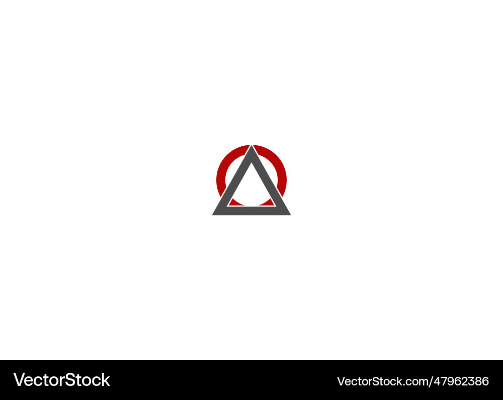Letter o advertising agency emblem Letter o advertising agency emblem vector image