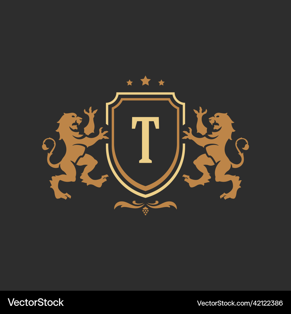 Luxury monogram logo template object Luxury monogram logo template object vector image