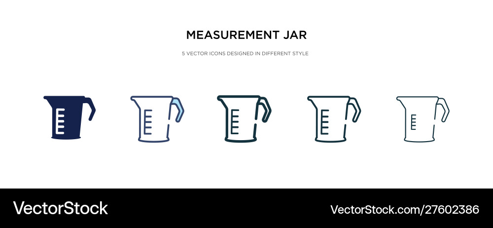 Measurement jar icon in different style two Vector Image