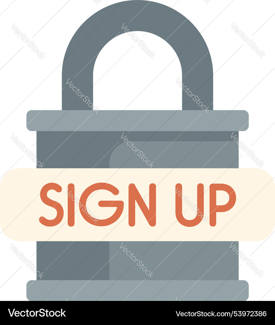Padlock protecting sign up form representing Padlock protecting sign up form representing vector image