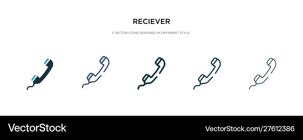 Receiver icon in different style two colored Receiver icon in different style two colored vector image