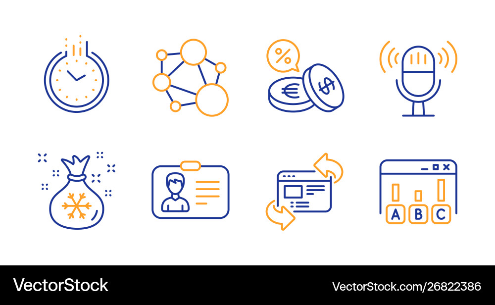 Refresh website identification card and currency Vector Image