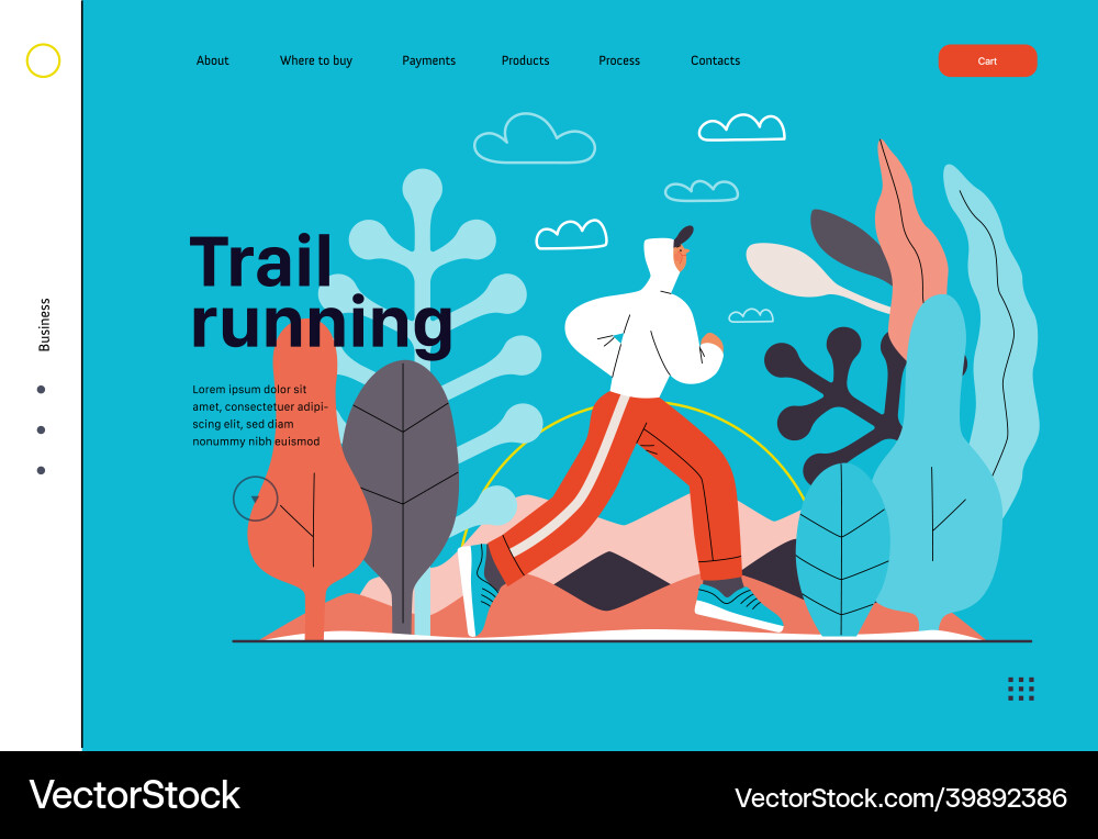 Runners - a man running and exercising outside Runners - a man running and exercising outside vector image