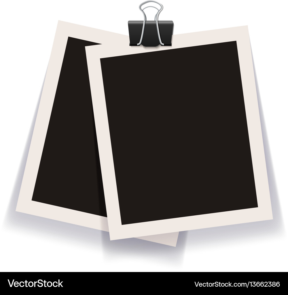 Set of isolated realistic empty photo Vector Image