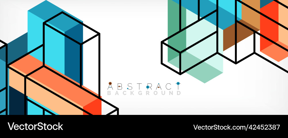 Abstract background 3d cubes cubic elements Abstract background 3d cubes cubic elements vector image