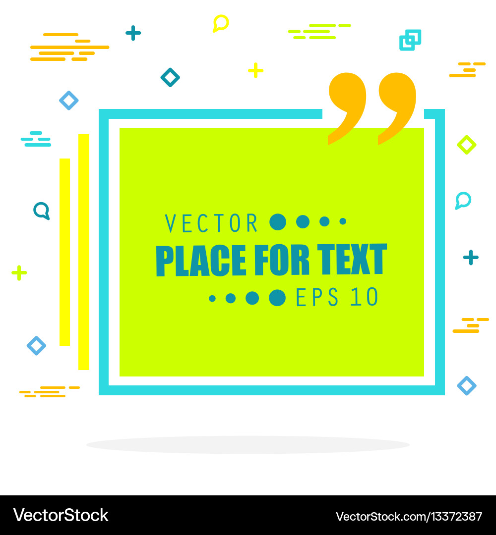 Abstract concept empty speech square quote Vector Image