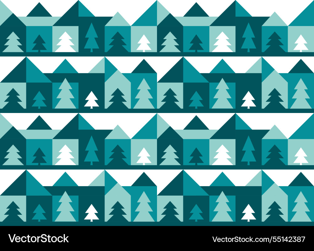 Abstract geometric pattern with mountains trees Abstract geometric pattern with mountains trees vector image