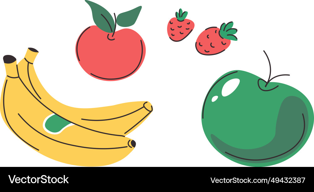 Bio und leckere Früchte für gesunde Ernährung Bio und leckere Früchte für gesunde Ernährung vektorbild