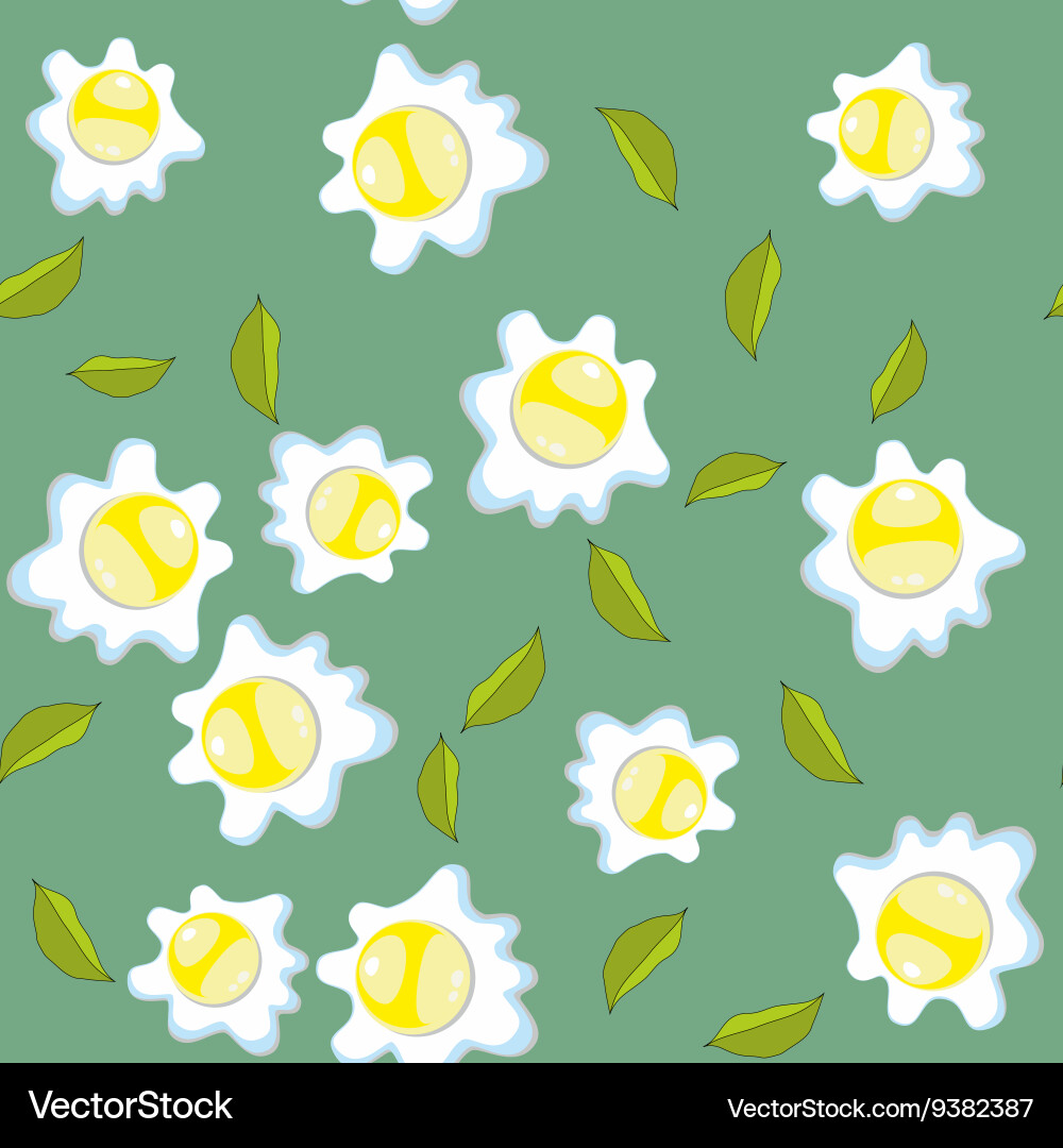 Broken eggs seamless pattern scrambled Vector Image