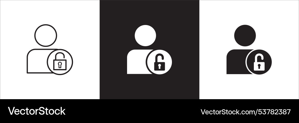 Business data security access icon set Vector Image
