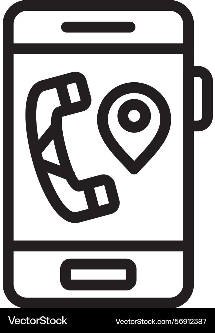 Call tracking linear style icon design Vector Image
