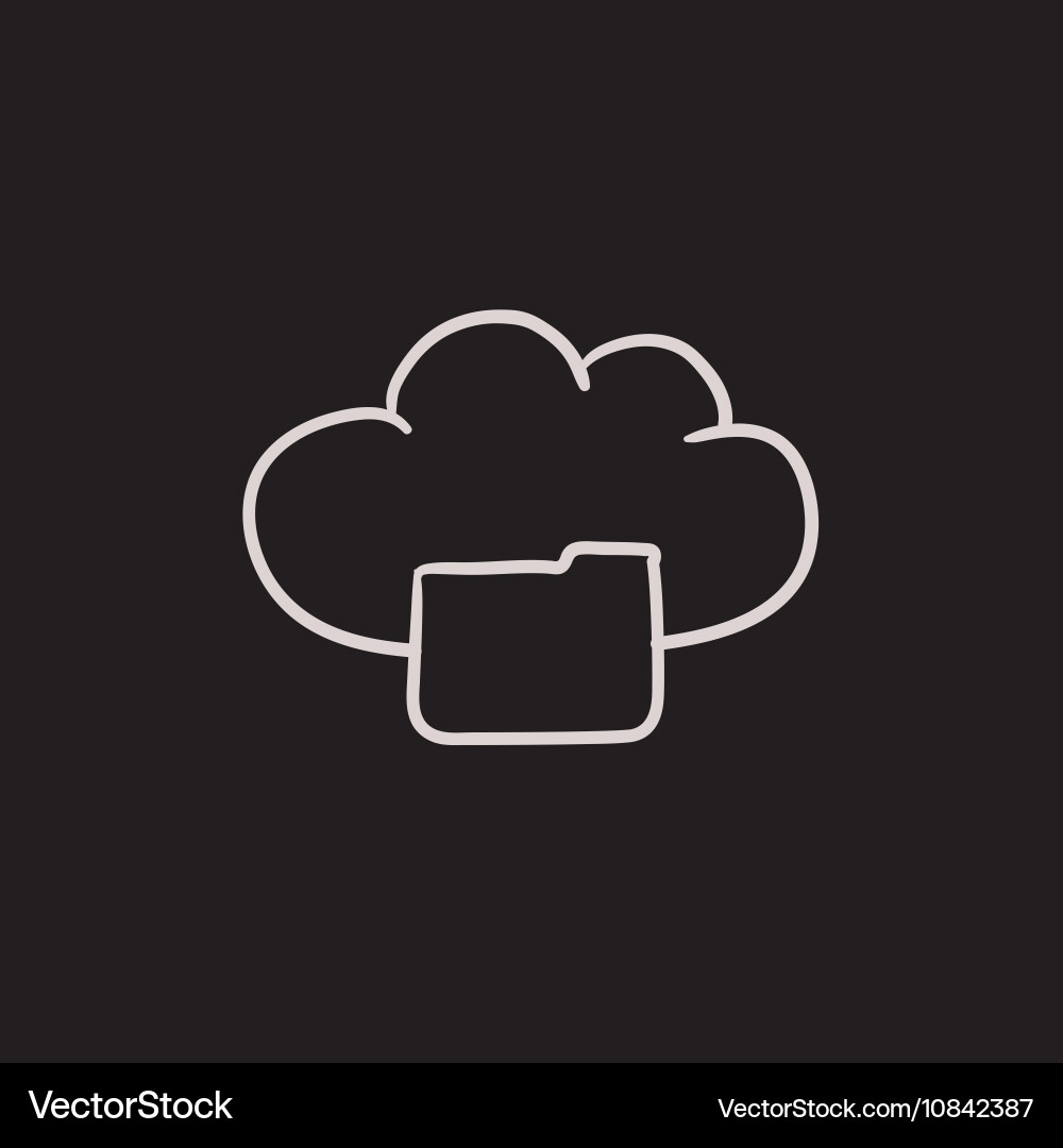 Cloud computing sketch icon Vector Image