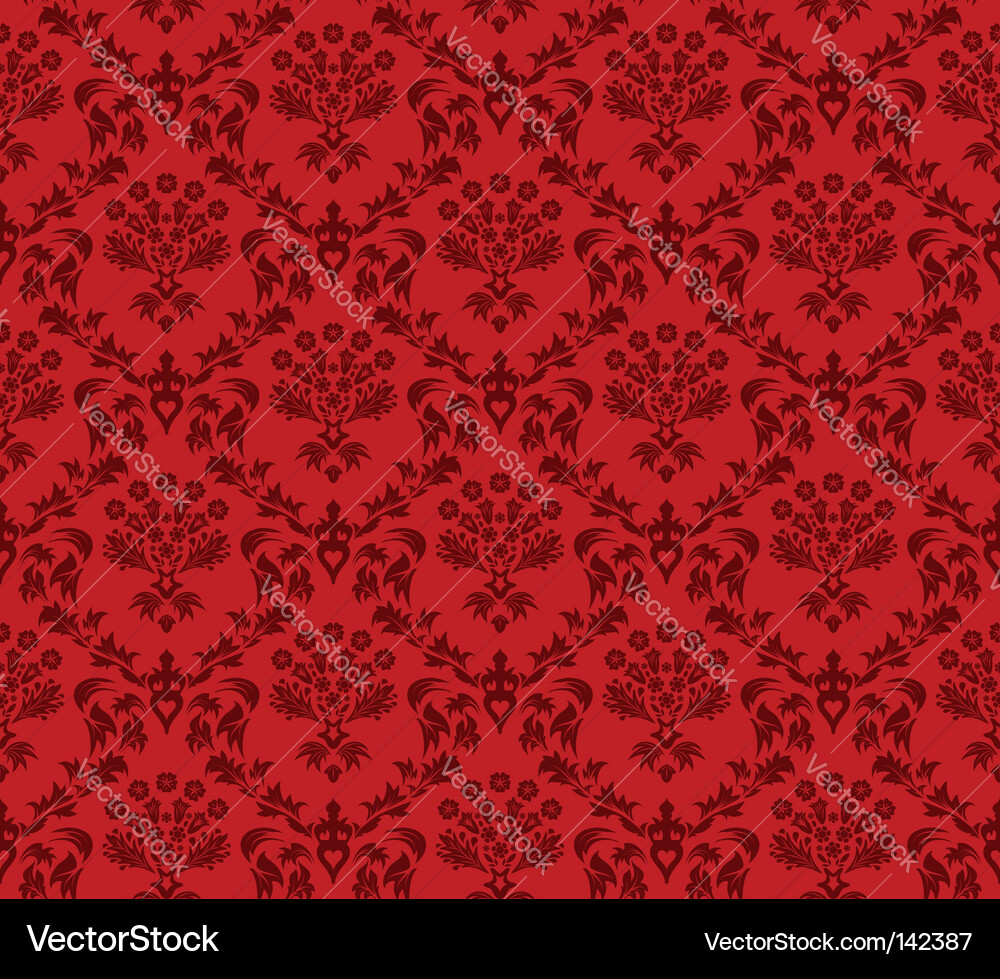 Damask pattern vector image