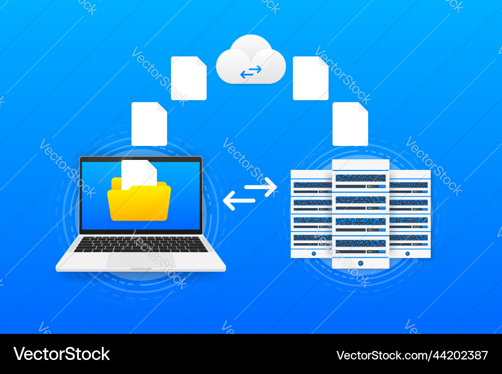 Data Center Network Connection vector image